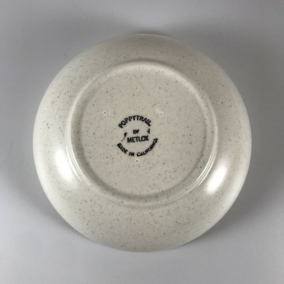 Metlox Pottery Poppy Trail California Tempo White Soup Cereal Bowl 1960s MCM VTG - Picture 4 of 6